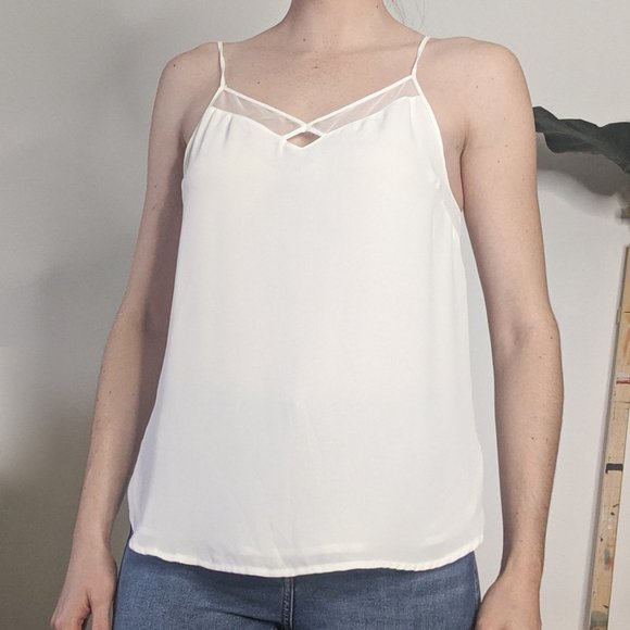 Dynamite White Strappy Mesh Tank - Picture 4 of 6